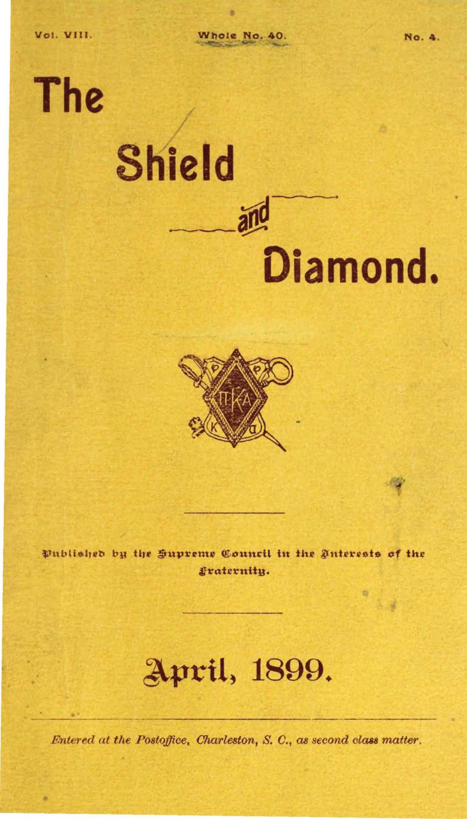 Shield and Diamond, Vol. 8, No. 4, April 1899
